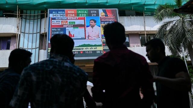 Acciones de India se desploman por ajustado resultado electoral