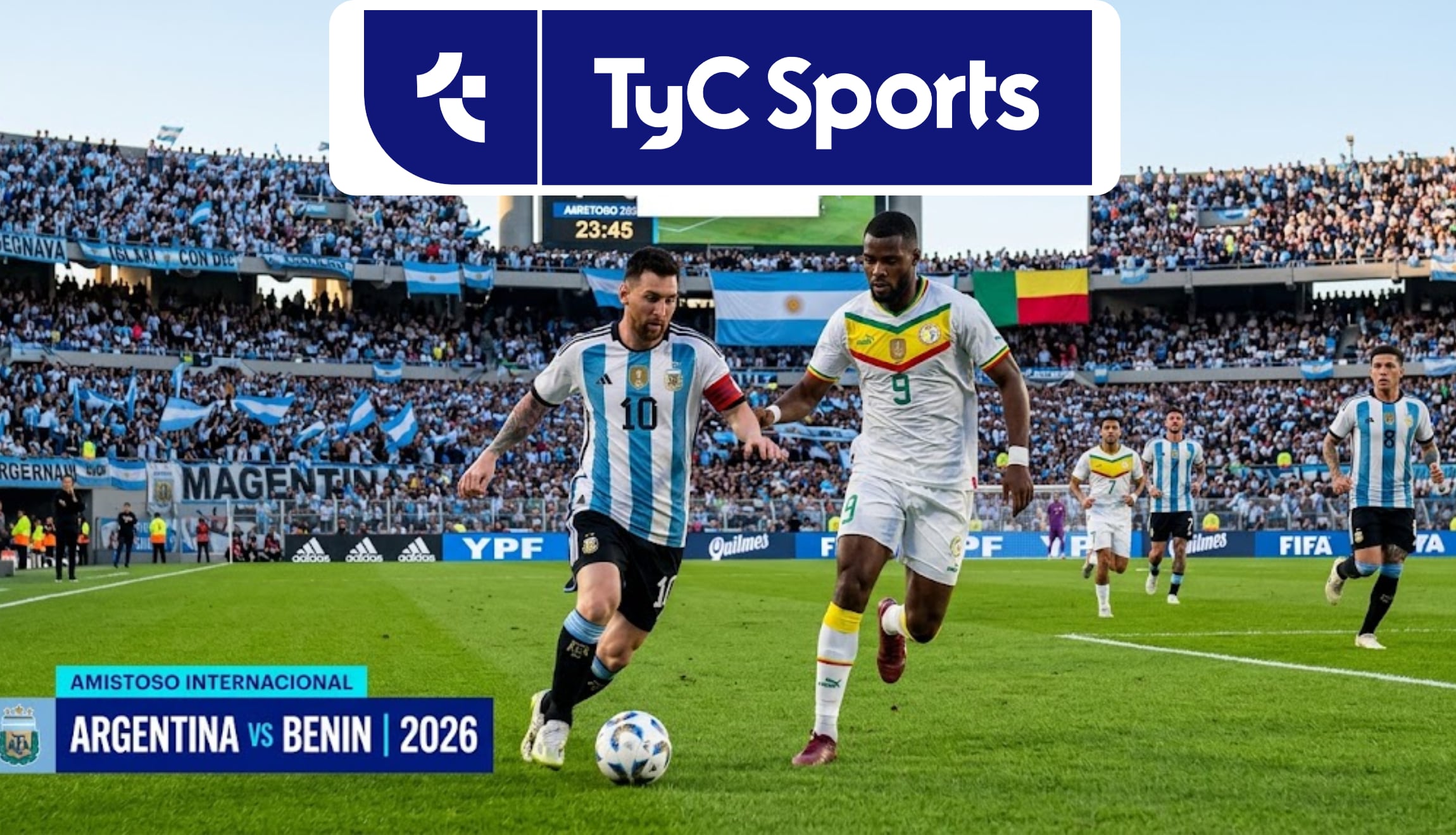 TyC Sports EN VIVO por Internet - dónde ver partido Argentina vs. Benín en Fútbol TV y Online