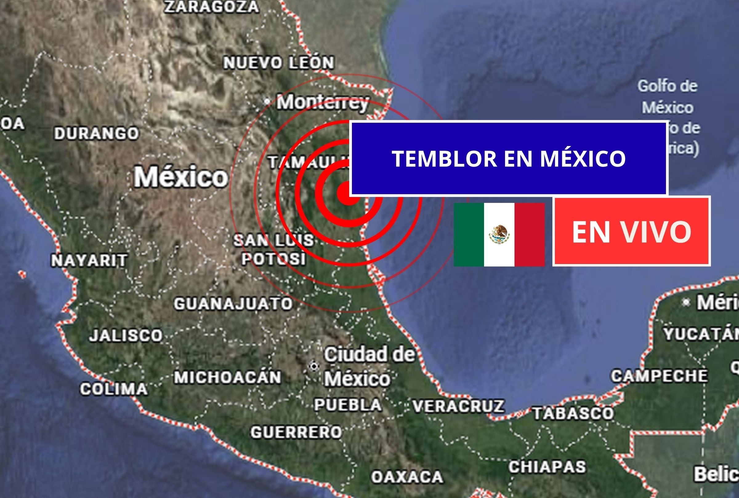 Sigue el reporte oficial del Servicio Sismológico Nacional (SSN) sobre los últimos temblores registrados en México hoy, jueves 23 de julio de 2026. (Imagen creada con foto de Google Maps para Gestión Mix)