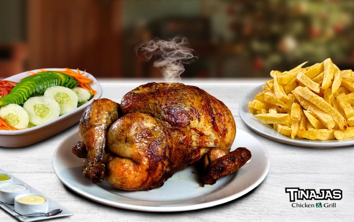 El pollo a la brasa, eje de la propuesta gastronómica de Tinajas. Foto: Instagram.