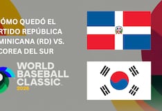 ¿Cómo quedó el partido República Dominicana (RD) vs. Corea del Sur EN VIVO hoy por Clásico Mundial de Béisbol 2026? Marcador final en directo
