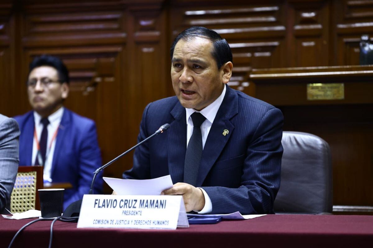 El congresista Flavio Cruz Mamani (Perú Libre) fue elegido, por unanimidad, presidente de la Comisión de Justicia y Derechos Humanos. Foto: Congreso.