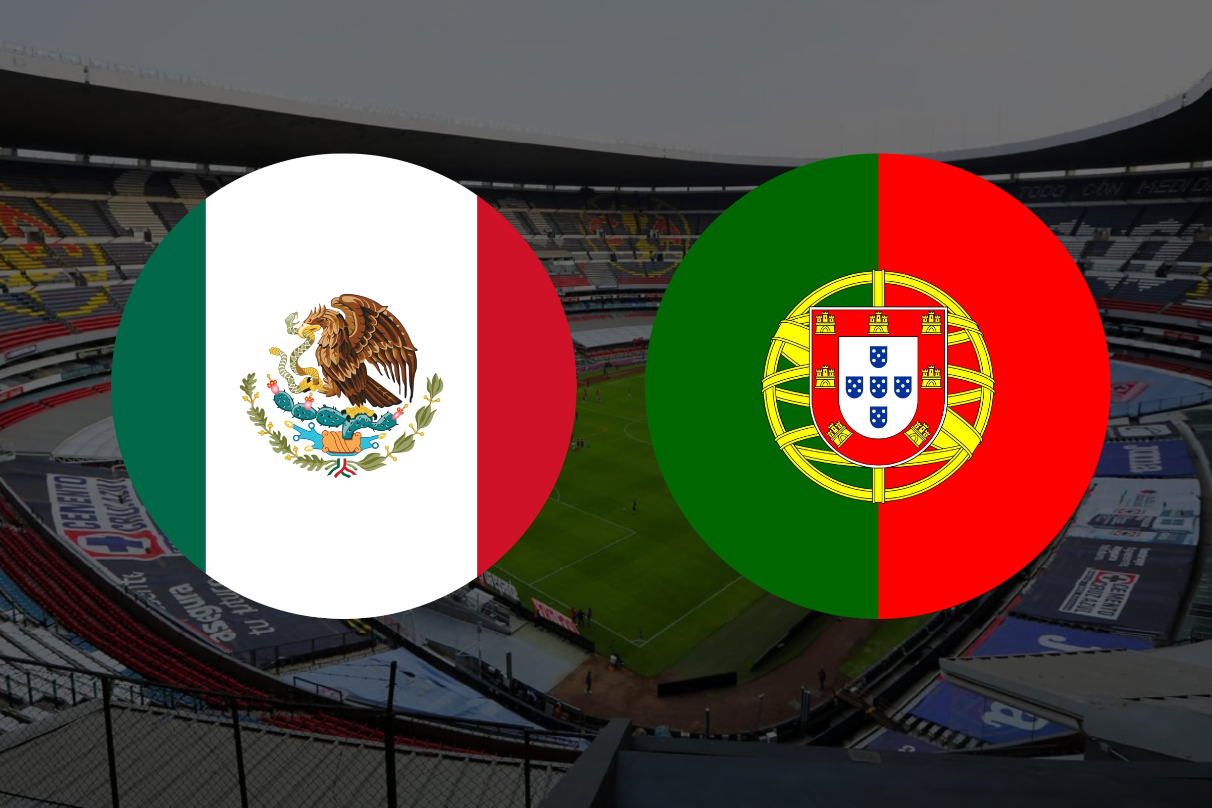 Conoce cuáles son los canales para ver la transmisión del juego México vs. Portugal, este sábado 28 de marzo, desde el Estadio Azteca, por amistoso al Mundial 2026. (Foto: Imagen creada por El Comercio MAG)