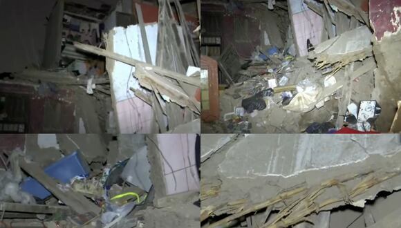 Derrumbe de vivienda en Cercado de Lima. Captura RPP.