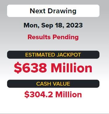 Este fue el jackpot del lunes 18 de septiembre (Foto: Powerball)