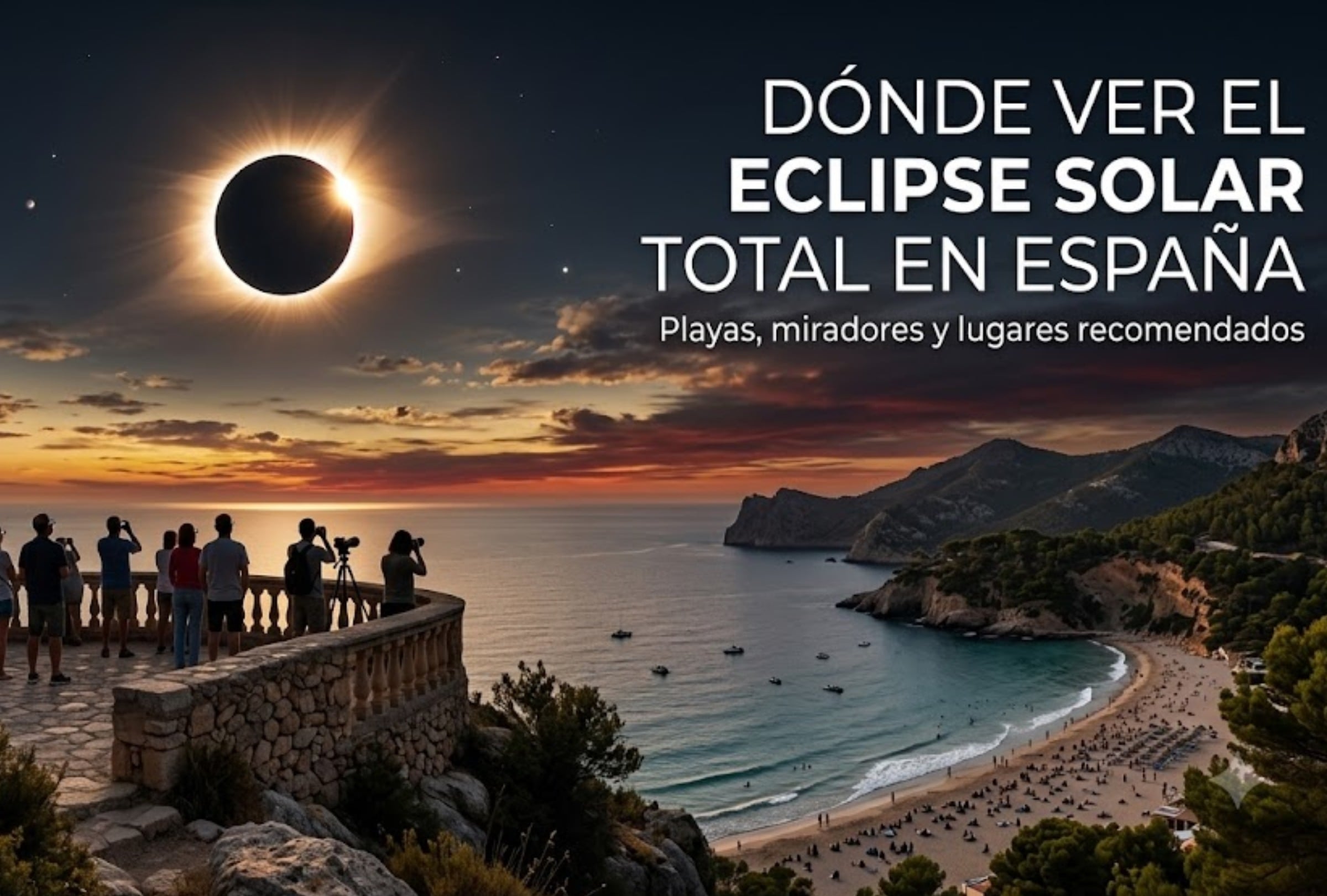 Dónde ver mejor el eclipse solar total en España: playas, miradores y lugares recomendados