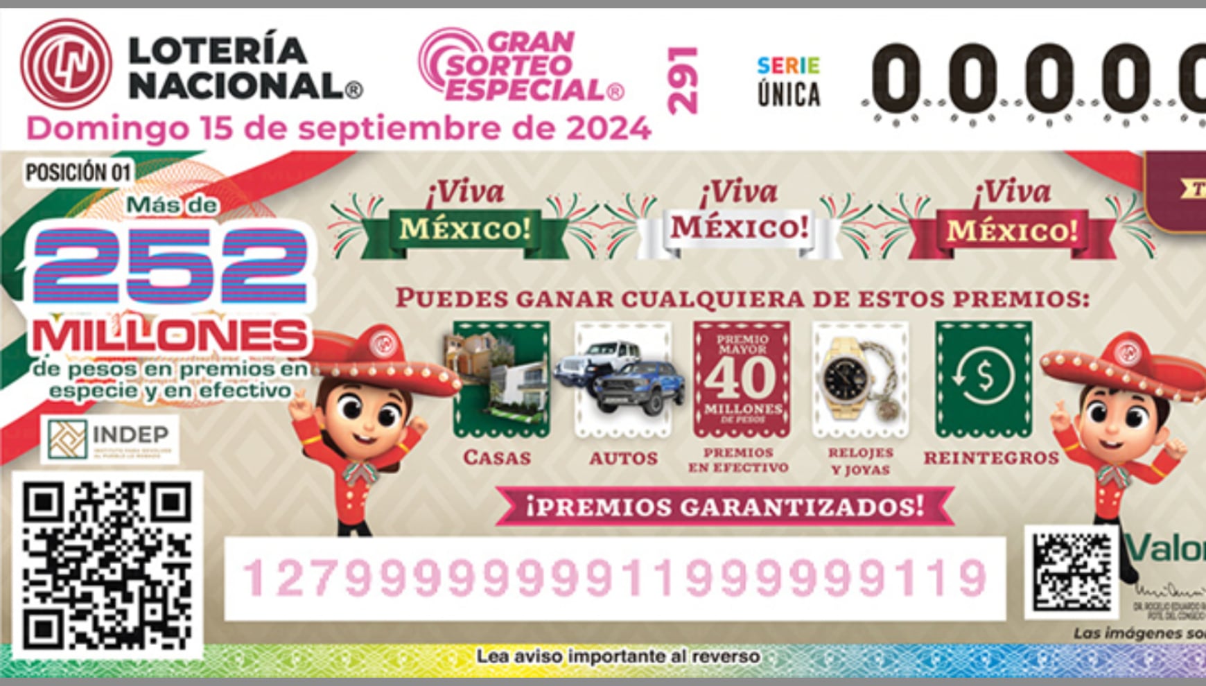 Consulta en este artículo cuánto cuesta el cachito del Gran Sorteo Especial 291. (Foto: Lotenal)