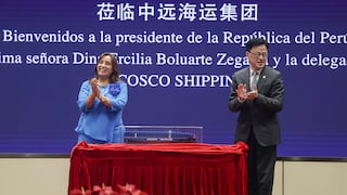 Boluarte asegura a Cosco Shipping estabilidad jurídica, social y política para sus inversiones