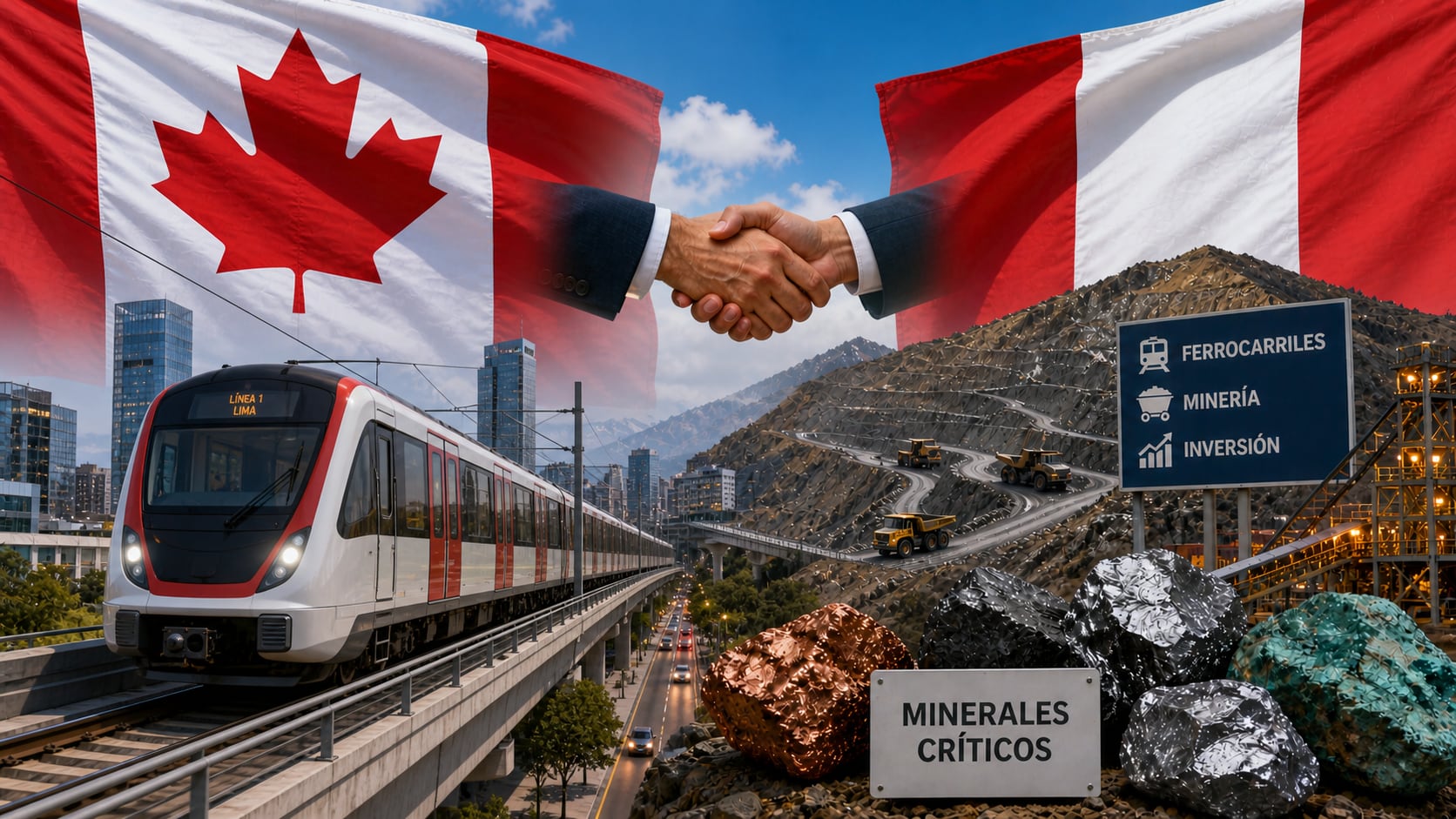 Canadá ha reforzado su interés por invertir en el Perú. Ieraci lo considera uno de sus objetivos principales. Fotocomposición: ChatGPT, Alessandro Azurín, Diario Gestión.