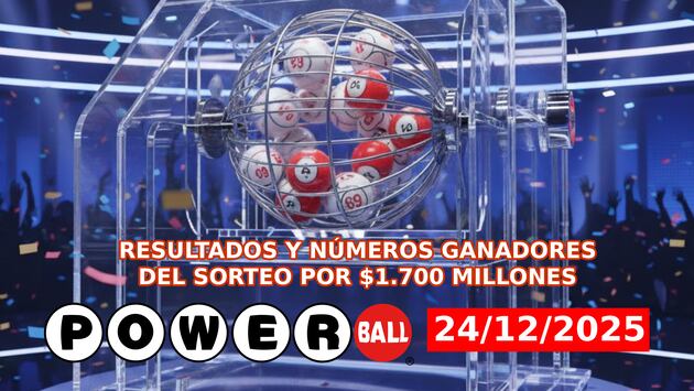 ¿Quién ganó el Powerball hoy en EE.UU.? Resultados y números ganadores en vivo del 24 de diciembre 2025