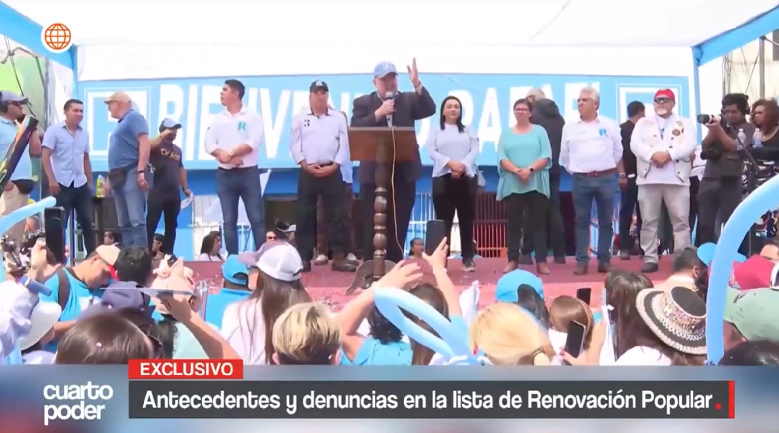 Renovación Popular lleva al menos 15 candidatos con sentencias e investigaciones. Foto: Captura/Cuarto Poder