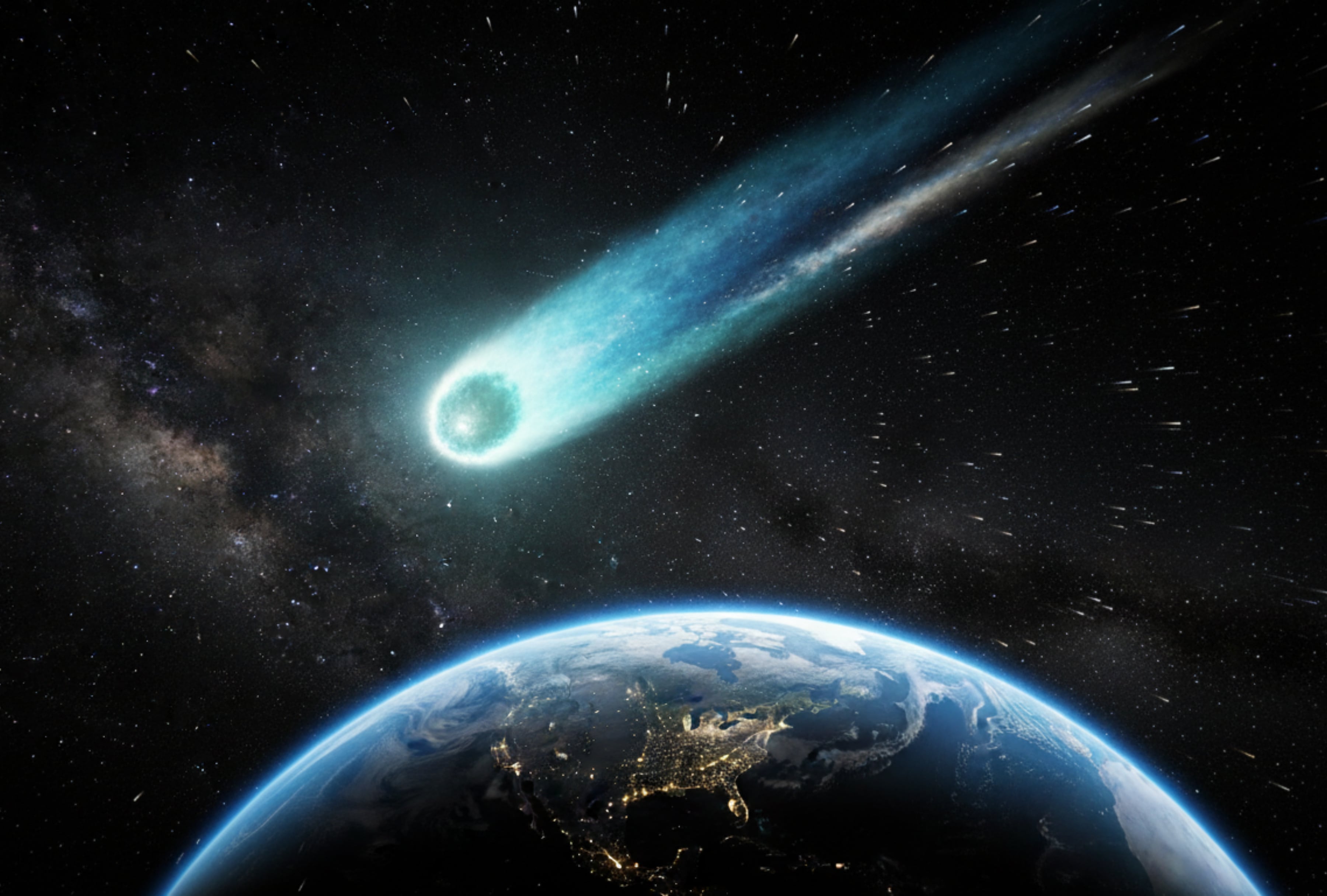 ¡Fenómeno astronómico! ¿A qué hora es y cómo ver al cometa 3I/ATLAS EN VIVO hoy 19 de diciembre en México? Toda la info para observarlo. | Crédito: Imagen creada por El Comercio MAG utilizando la IA de Gemini