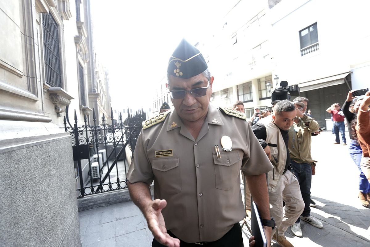 Víctor Zanabria, comandante general de la PNP. (Foto: Alessandro Currarino / @photo.gec)