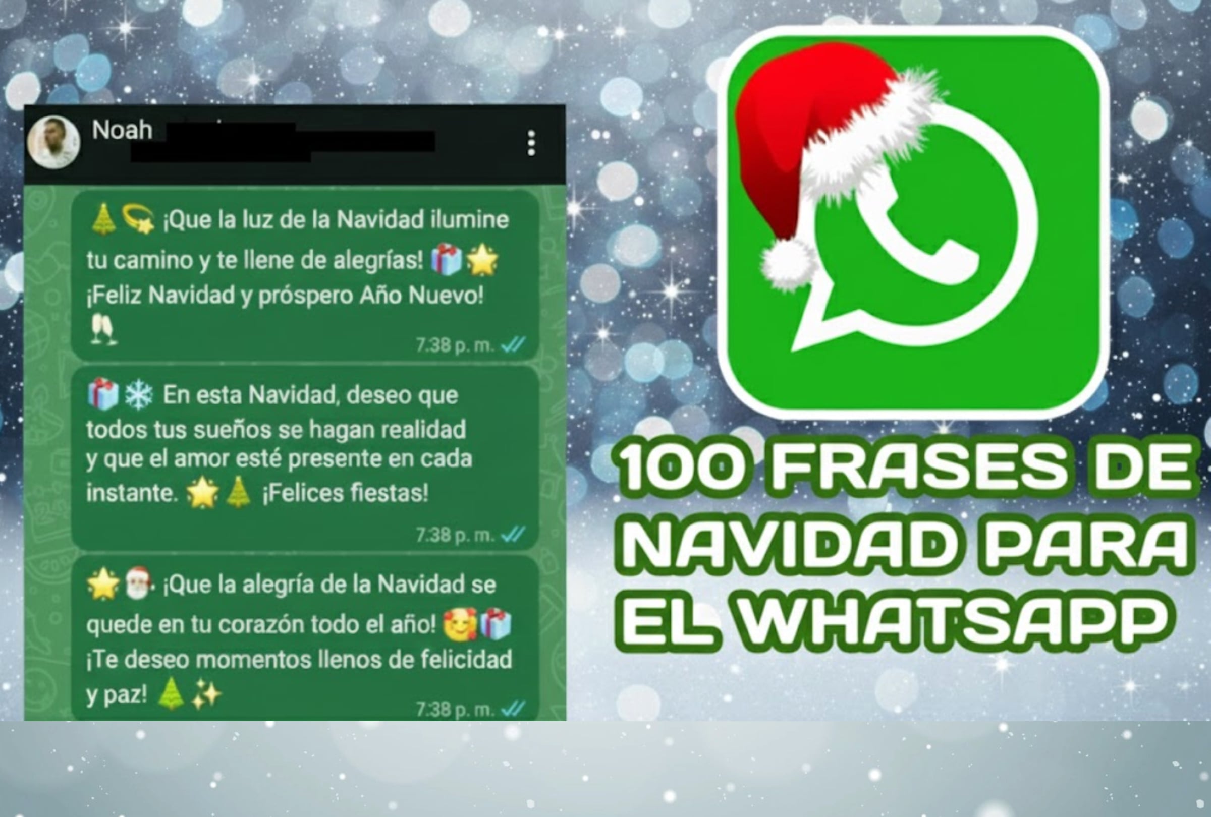 ESTADOS UNIDOS, 25/12/2025.- Lista de las 100 mejores frases de ¡Feliz Navidad 2024! para compartir con tu familia y amigos esta 25 de diciembre vía WhatsApp. FOTO DE WHATSAPP