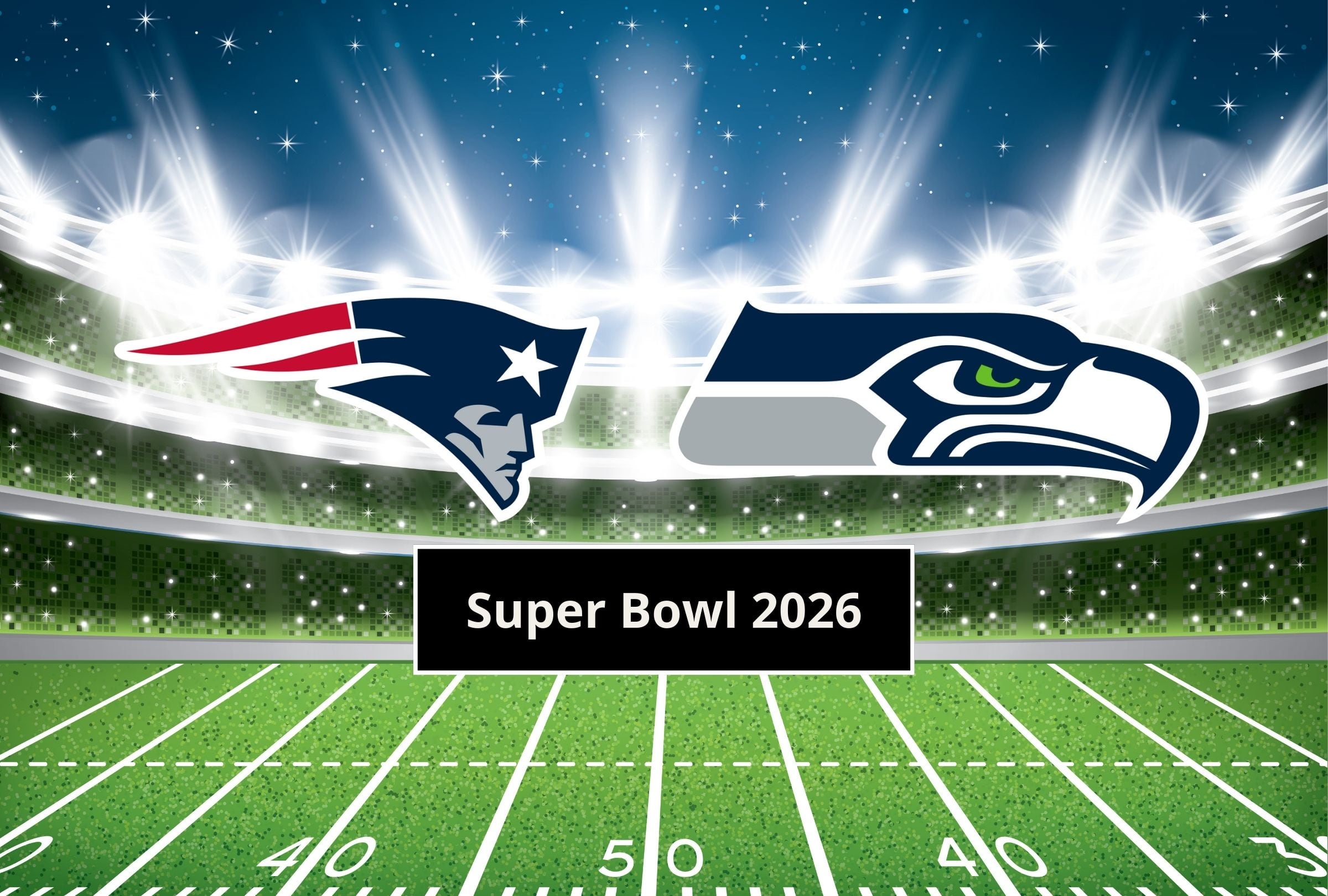 En esta nota sabrás a qué hora juega y qué canal transmite New England Patriots vs. Seattle Seahawks por el Super Bowl 2026. (Foto: Composición Gestión Mix)