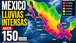 Se cae el cielo en México: llega un diluvio de 96 horas con lluvias de hasta 150 mm, granizo y vientos de 70 km/h