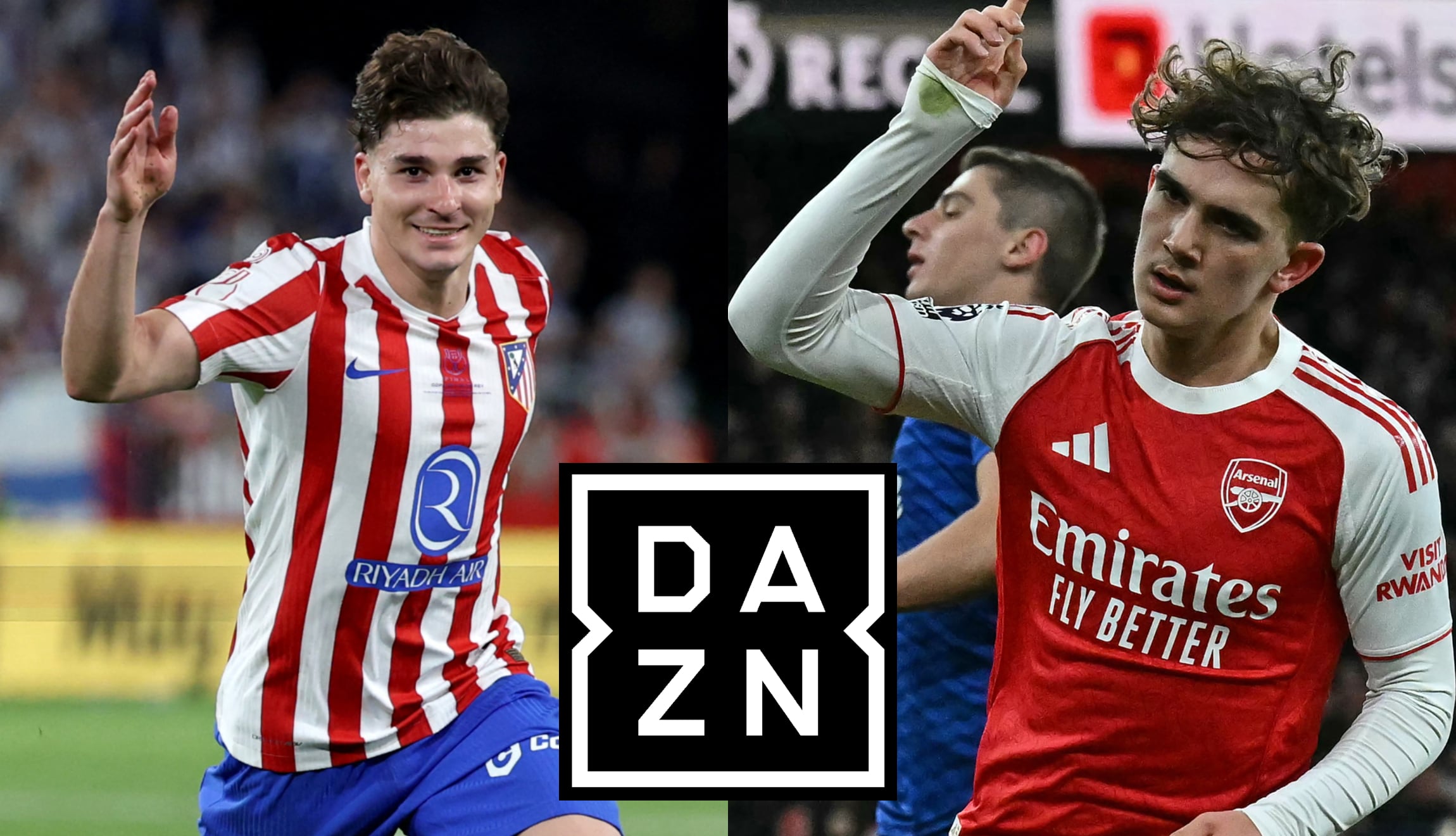 Señal de DAZN desde USA para ver Atlético de Madrid vs. Arsenal, por la semifinal ida de la UEFA Champions League 2026, este miércoles 29 de abril. (Fotos: AFP / Composición Gestión Mix)