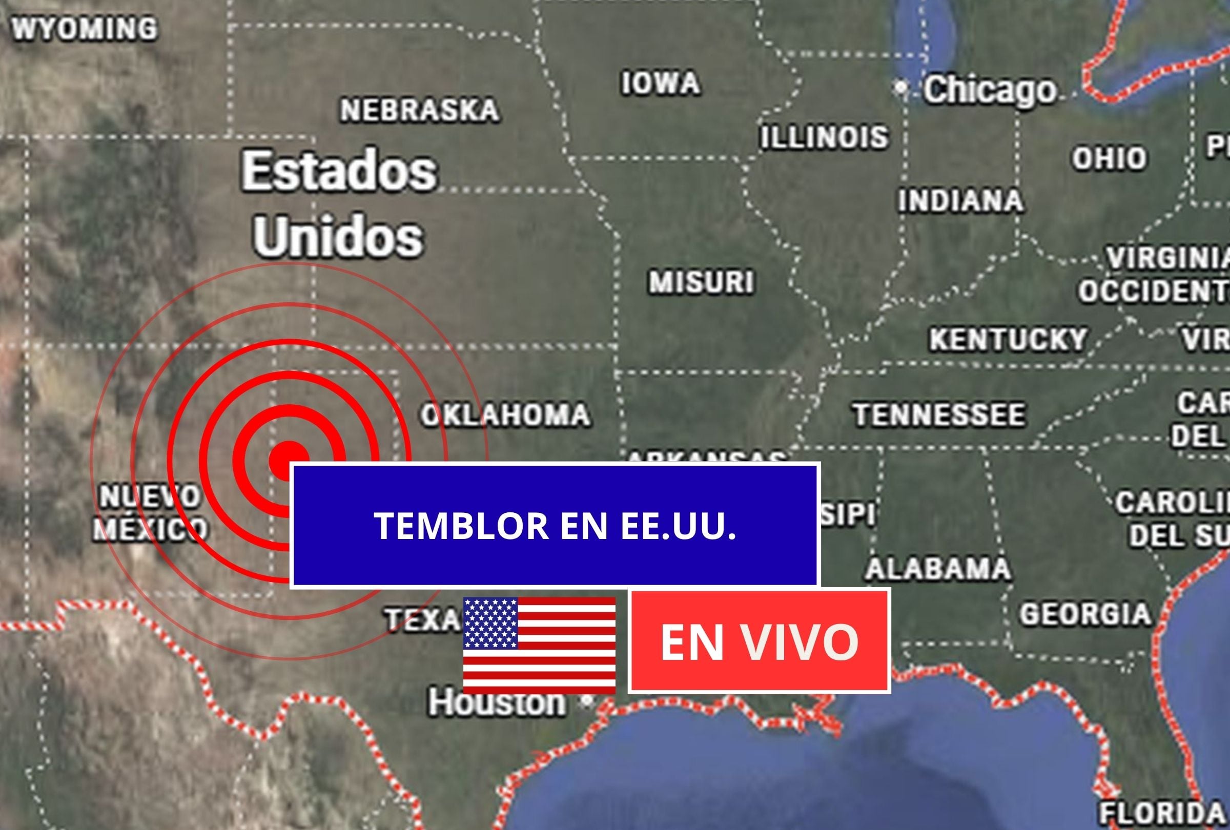 Sigue el reporte oficial del Servicio Geológico de Estados Unidos (USGS, por sus siglas en inglés) sobre los últimos temblores registrados en EE.UU. hoy, 09 de mayo de 2026. (Imagen creada con foto de Google Maps para Gestión Mix)