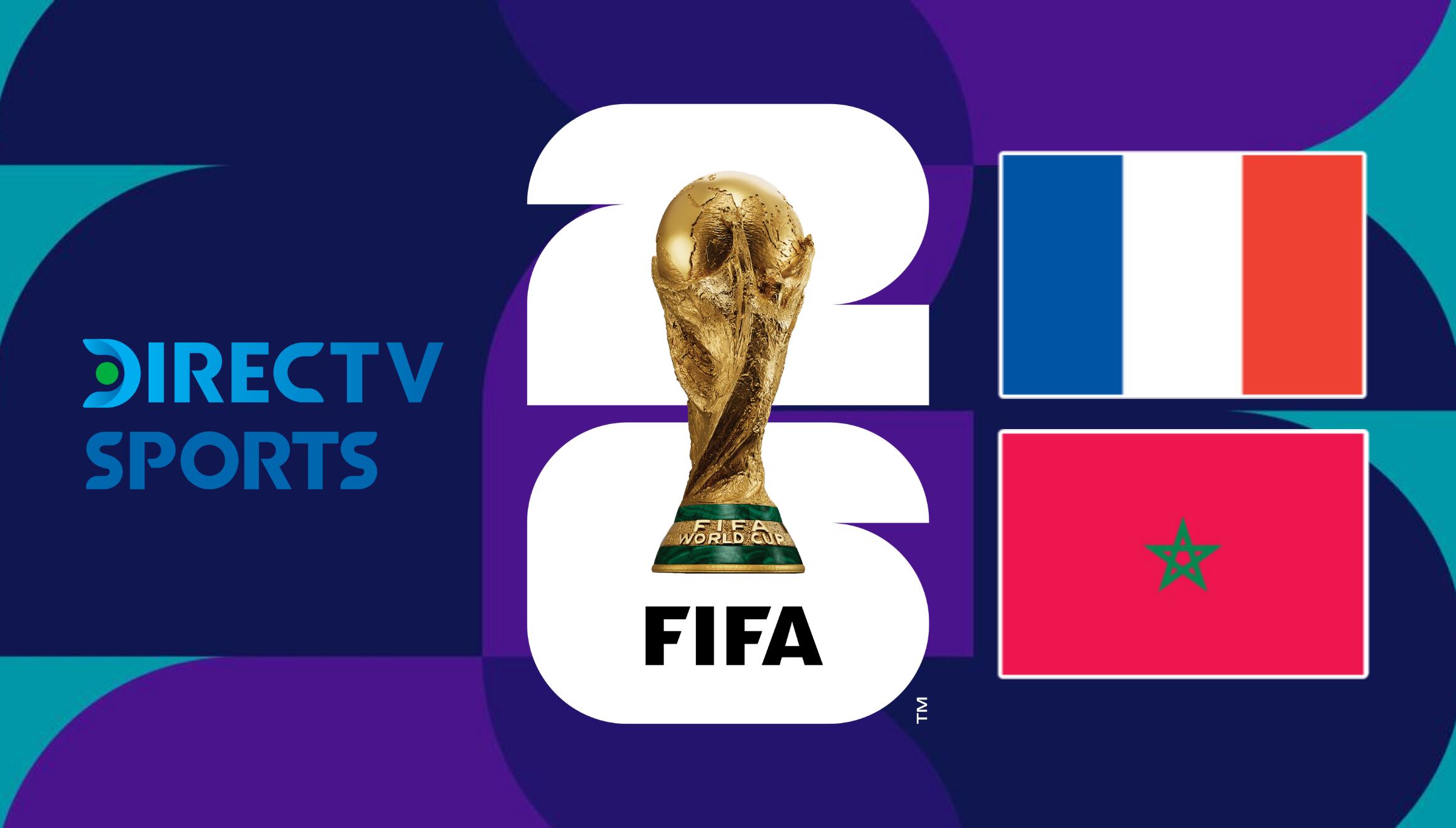 Vista del campo de juego del partido de Marruecos vs. Francia por el Mundial 2026. La cobertura completa se emite en vivo por internet mediante los canales deportivos de fútbol TV en DIRECTV y la plataforma DGO online. | Crédito: fifa.com / Composición Gestión Mix