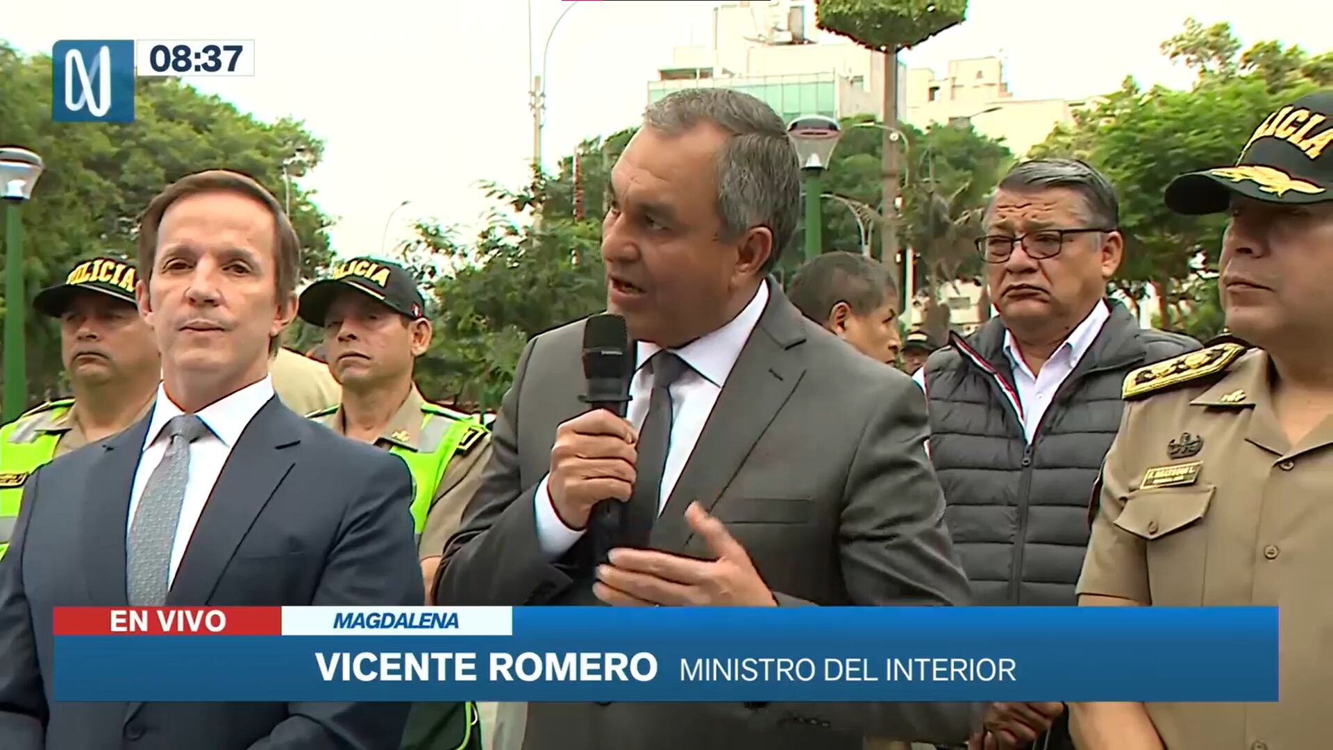 Vicente Romero garantiza seguridad en las froteras del país para evitar ingreso de bandas criminales. Foto: Canal N