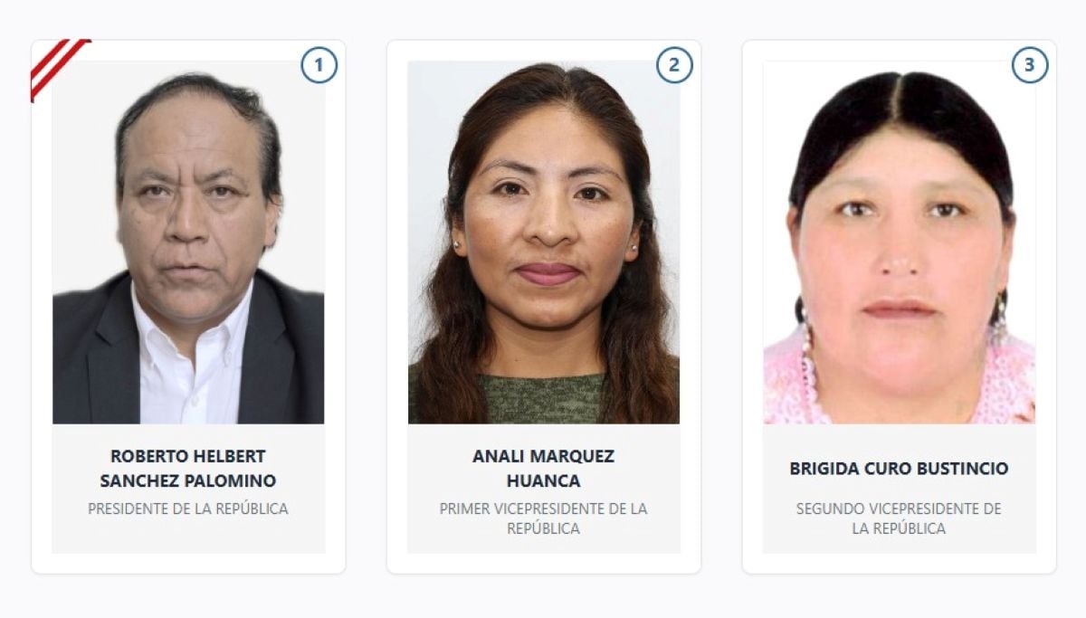 Integrantes de la plancha presidencial de Juntos por el Perú. Foto: JNE.