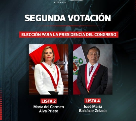 María del Carmen Alva era considerada por analistas la opción adecuada dada la coyuntura electoral porque su partido no participará en los comicios –fue excluido por irregularidades en sus procesos internos–Foto: Congreso.