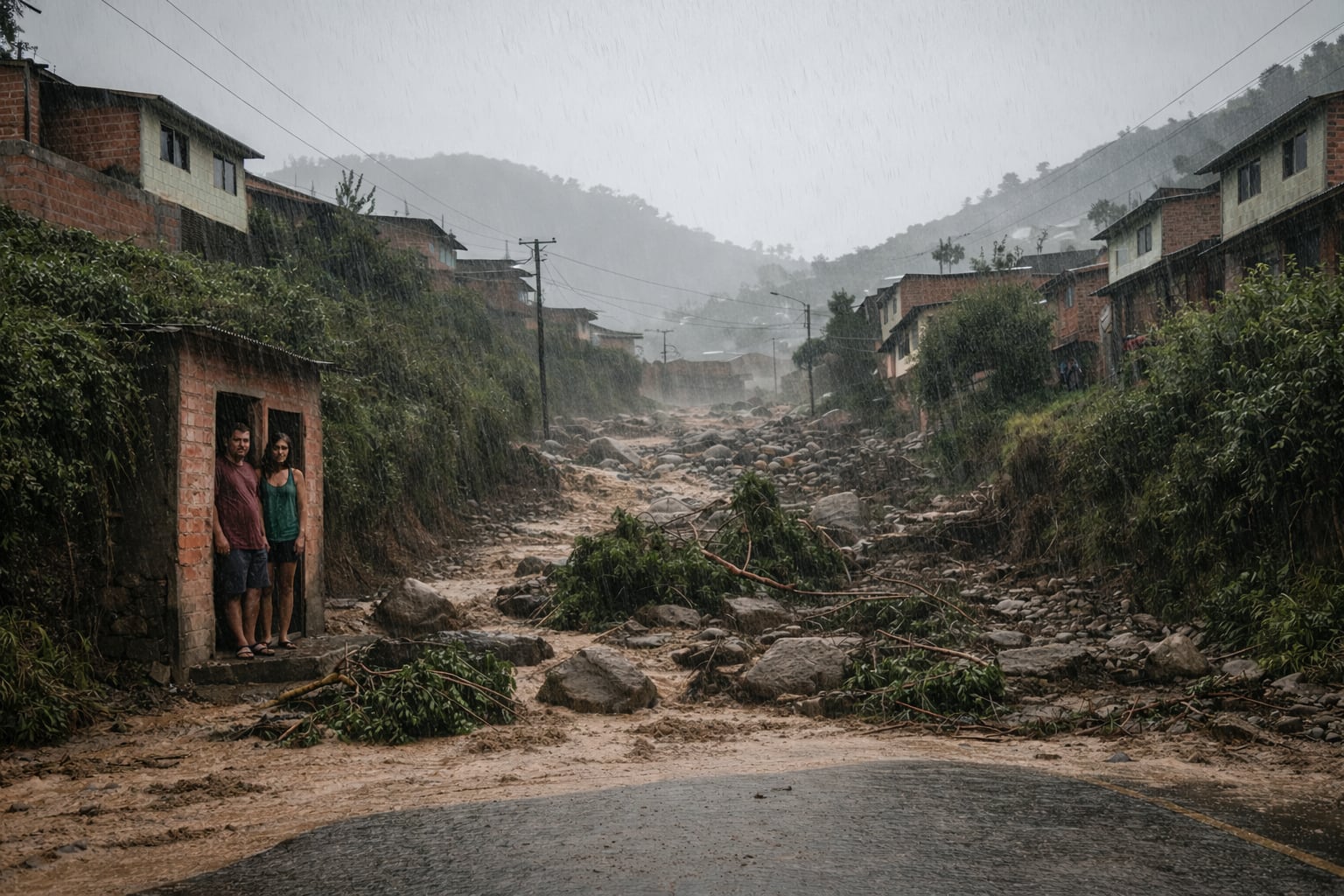 Fuertes lluvias golpean el Perú. Fotocomposición: Perplexity, ChatGPT, para Diario Gestión