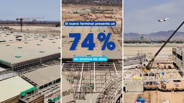 Avance del 74% de la construcción del nuevo aeropuerto Jorge Chávez con espacios comerciales y boulevard