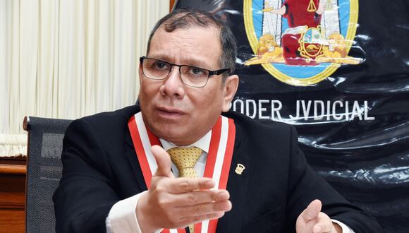 El presidente del Poder Judicial, Javier Arévalo, señaló que los jueces que combaten la criminalidad deben tener protección policial.  (Foto: Poder Judicial)