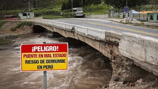 Advierten riesgo de colapso en puentes de la Carretera Central