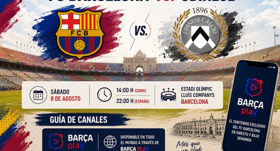 ¿A qué hora juega y en qué canal transmiten FC Barcelona vs. Udinese EN VIVO hoy por amistoso en EE.UU., México y España?