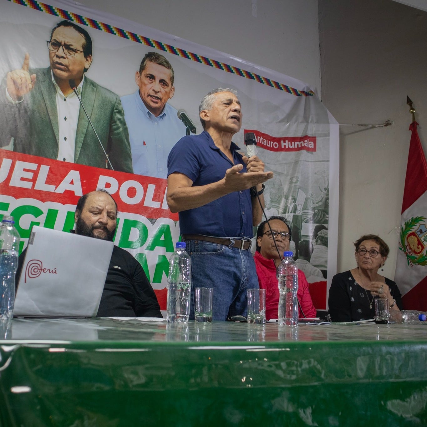 Antauro Humala ha venido participando como invitado de las mesas de diálogos y actividades partidarias del partido Juntos con el Pueblo, que lidera el congresista Roberto Sánchez Palomino. Foto: JP - difusión