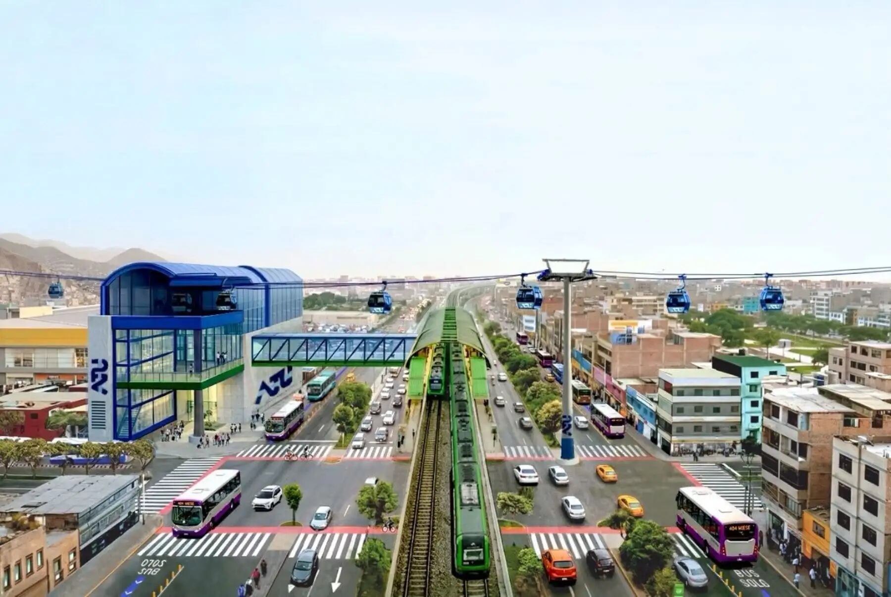Proyectan construcción de 8 teleféricos para conectar a barrios en laderas con Metro y Metropolitano. (Foto: Andina)