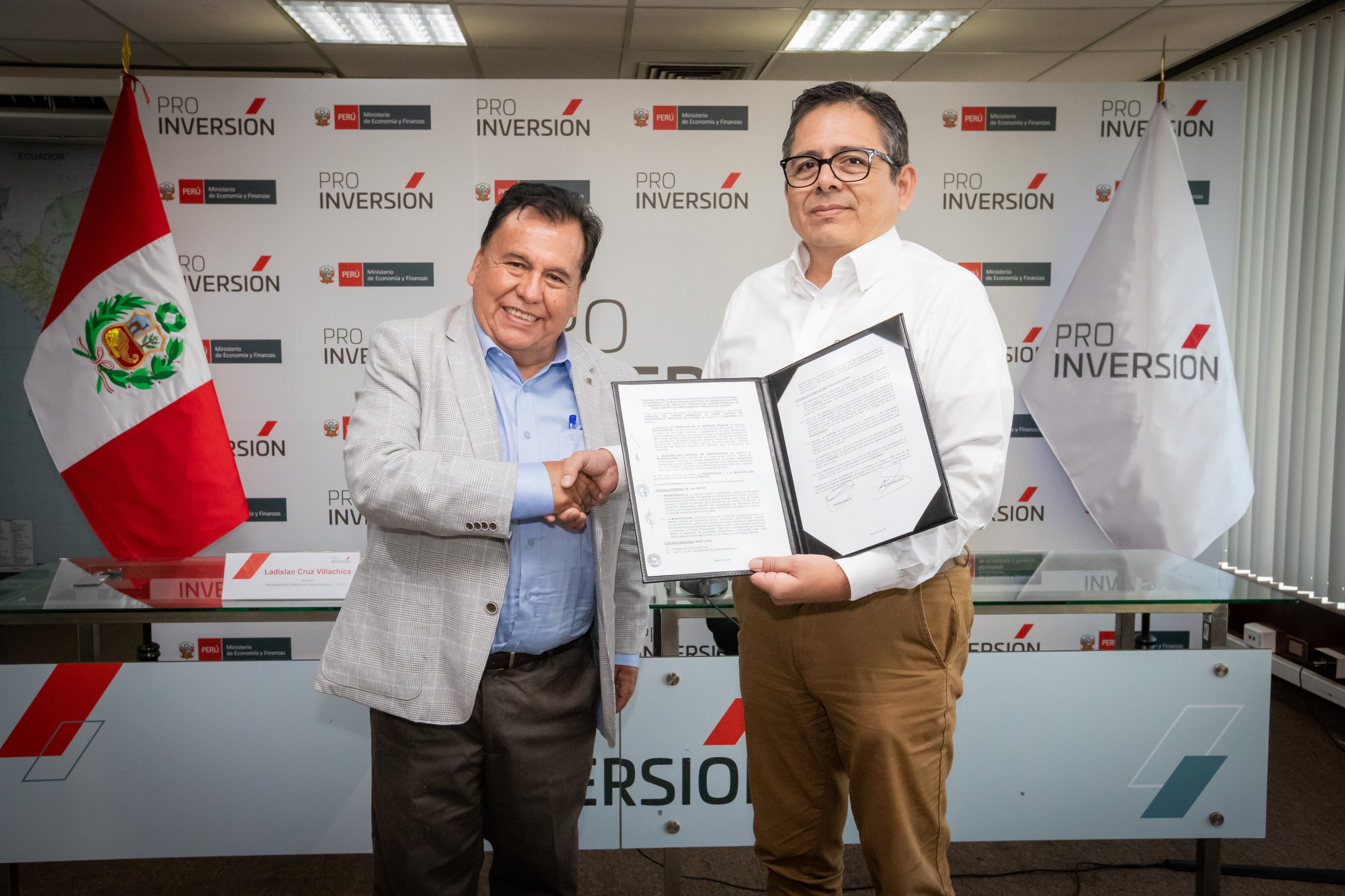 Proinversión y la Municipalidad Distrital de Independencia suscribieron un convenio “Creación del Centro Comercial El Pinar”. (Foto: Imagen institucional - Municipalidad del distrito de Independencia)