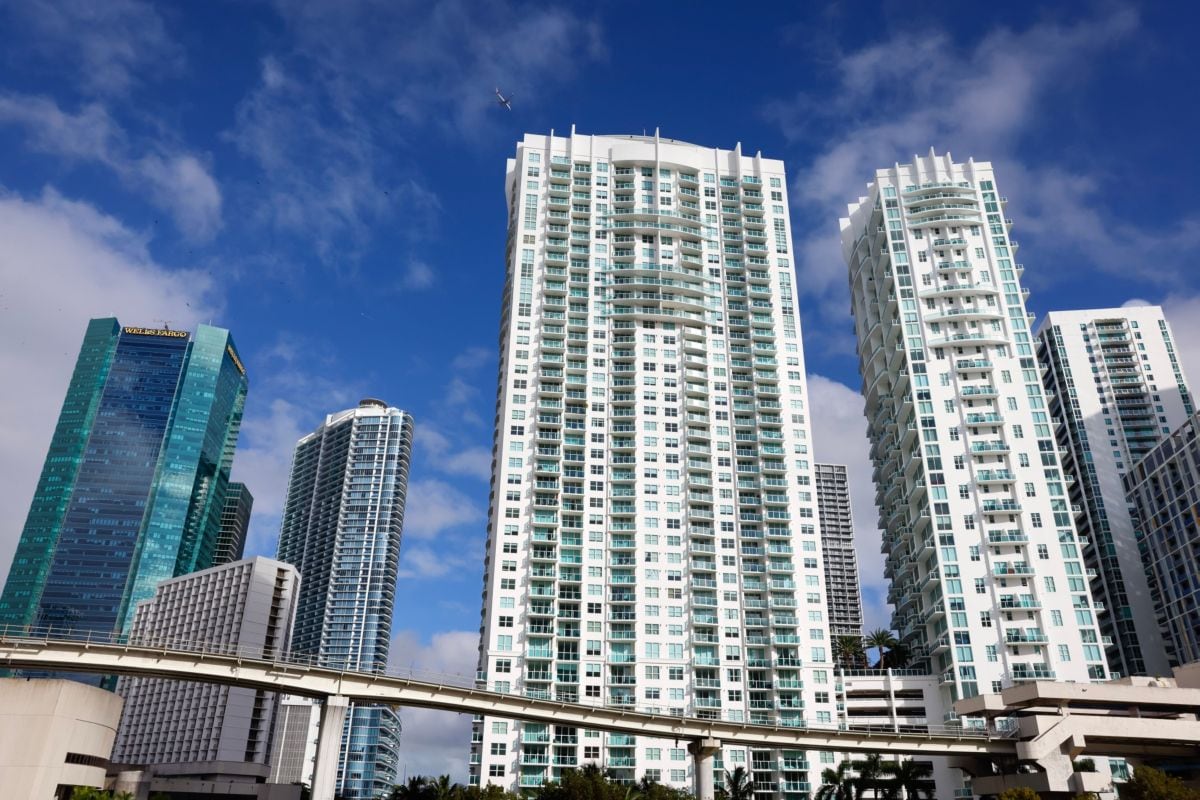 Edificios residenciales en el barrio Brickell de Miami.