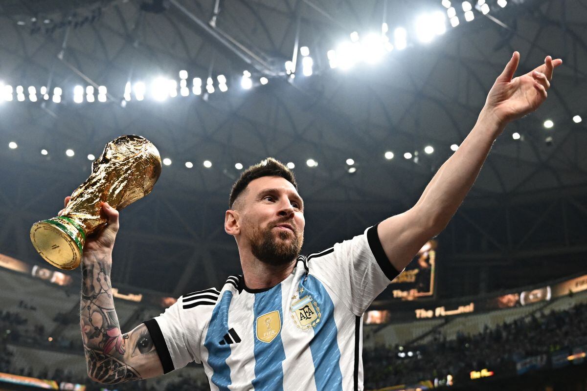 Lionel Messi fichó por el Inter Miami en una entrevista con los medios españoles, informó AFP el 7 de junio de 2023. (Foto de Anne-Christine POUJOULAT / AFP)