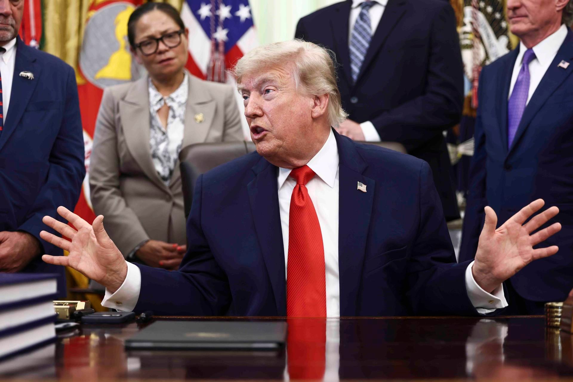 El presidente de Estados Unidos, Donald Trump, anunció que ha alcanzado un acuerdo con Irán para reabrir el estrecho de Ormuz. (Foto: EFE)