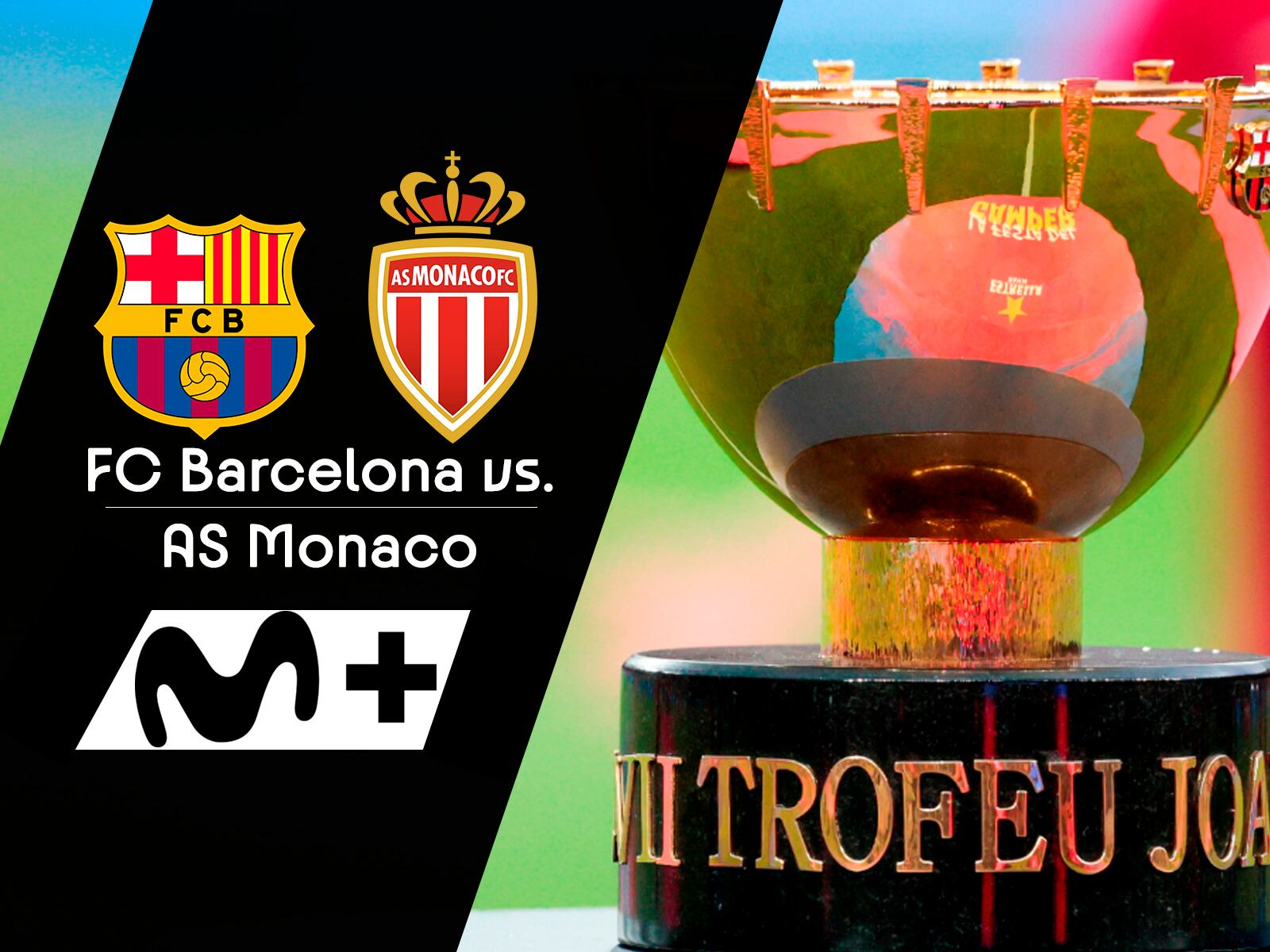 Sigue la transmisión vía Movistar Plus para mirar el duelo entre Barcelona y AS Mónaco, por el Trofeo Joan Gamper.| Foto: AFP / Composición: Héctor Honores