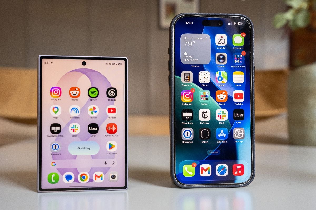The passport-sized foldable phones are far shorter than a traditional iPhone.