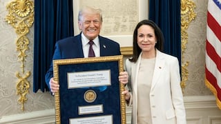 Machado entregó a Trump la medalla del Nobel enmarcada como gesto de “gratitud”