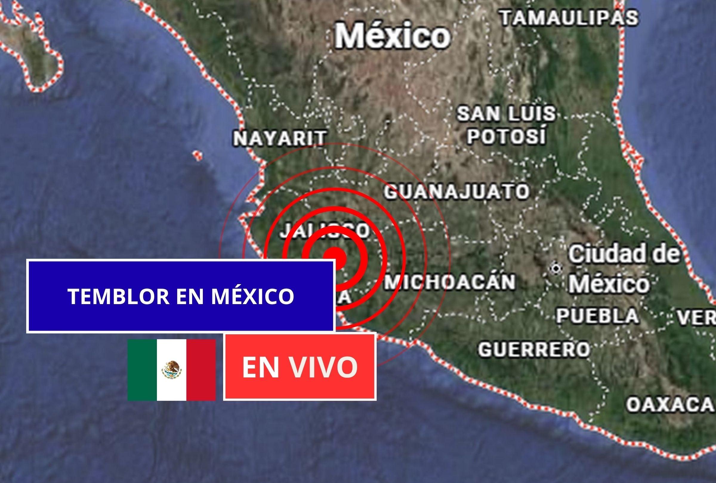 Sigue el reporte oficial del Servicio Sismológico Nacional (SSN) sobre los últimos temblores registrados en México hoy, domingo 21 de junio de 2026. (Imagen creada con foto de Google Maps para Gestión Mix)