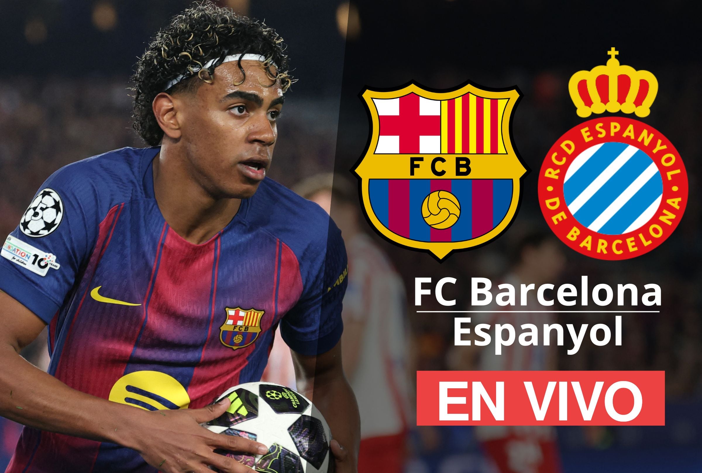Conoce los horarios y canales de TV para ver el partido FC Barcelona vs. Espanyol en vivo y en directo este sábado 11 de abril por la jornada 31 de LaLiga EA Sports. (Foto: Lluis GENE / AFP / Composición Mag)