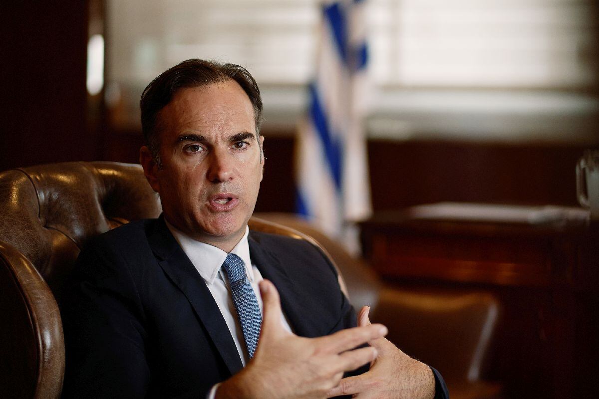 El presidente del Banco Central de Uruguay, Guillermo Tolosa, en la sede del banco en Montevideo el 31 de marzo.