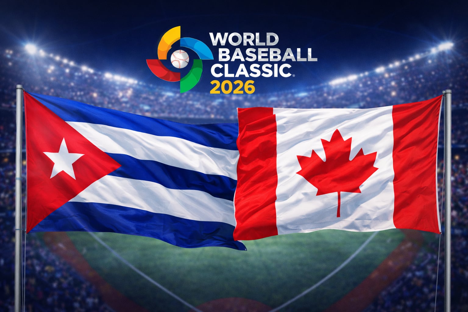 Cuba y Canadá se miden por el Grupo A del Clásico Mundial de Béisbol (Foto: Imagen hecha por Gestión con apoyo de la IA Gemini)