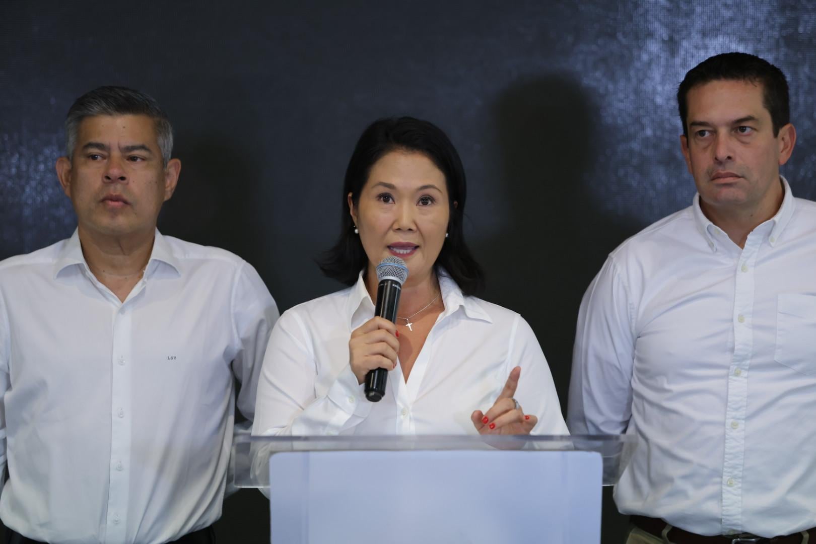 Keiko Fujimori y su plancha presidencial. (Fotos: Hugo Pérez /@photo.gec)