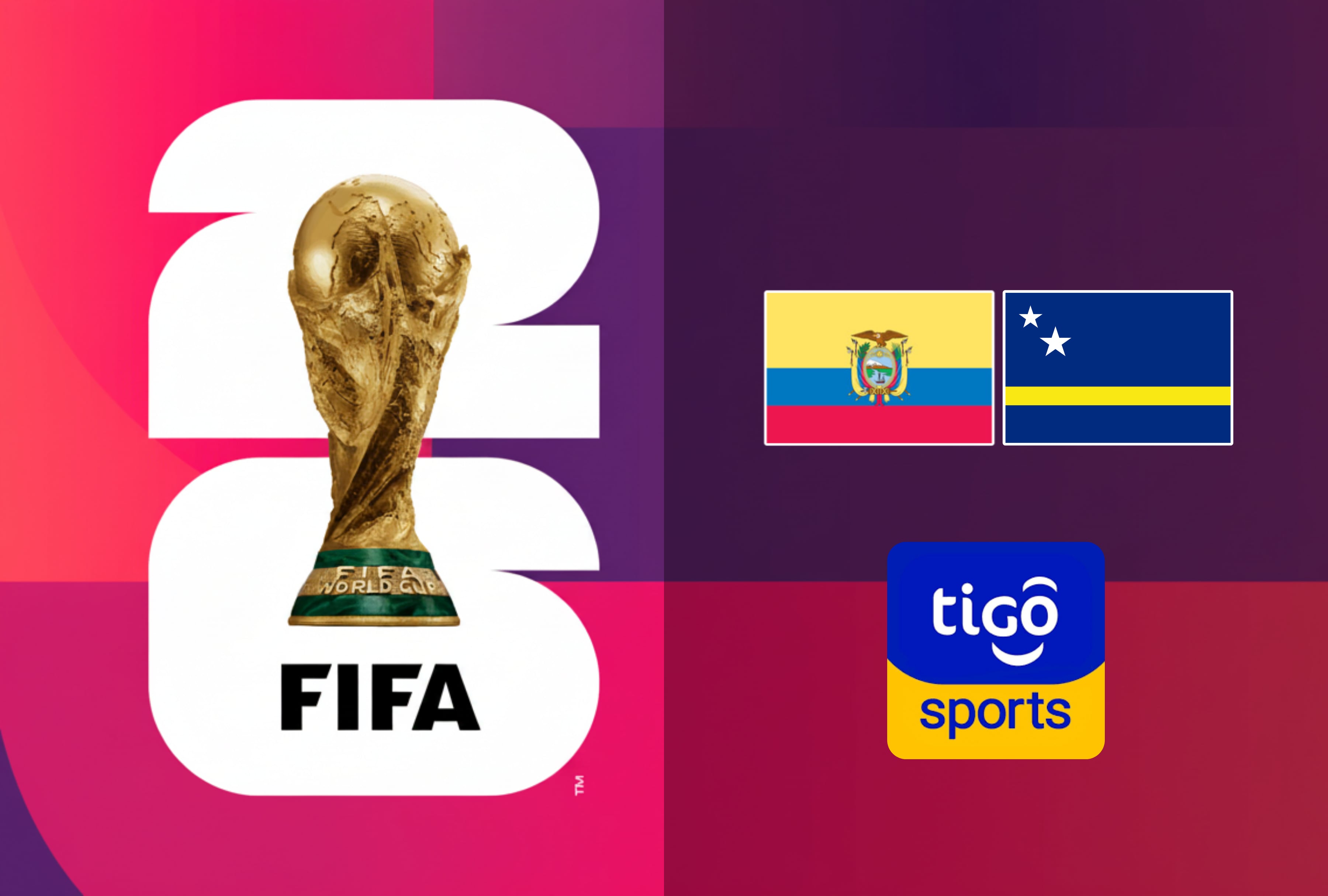 Siga la señal de TiGo Sports en vivo gratis para saber dónde mirar el partido de Ecuador vs. Curazao por el Mundial 2026. Transmisión oficial en sistemas de fútbol TV y mediante la aplicación de TiGo Play online. | Crédito: fifa.com / Composición Depor