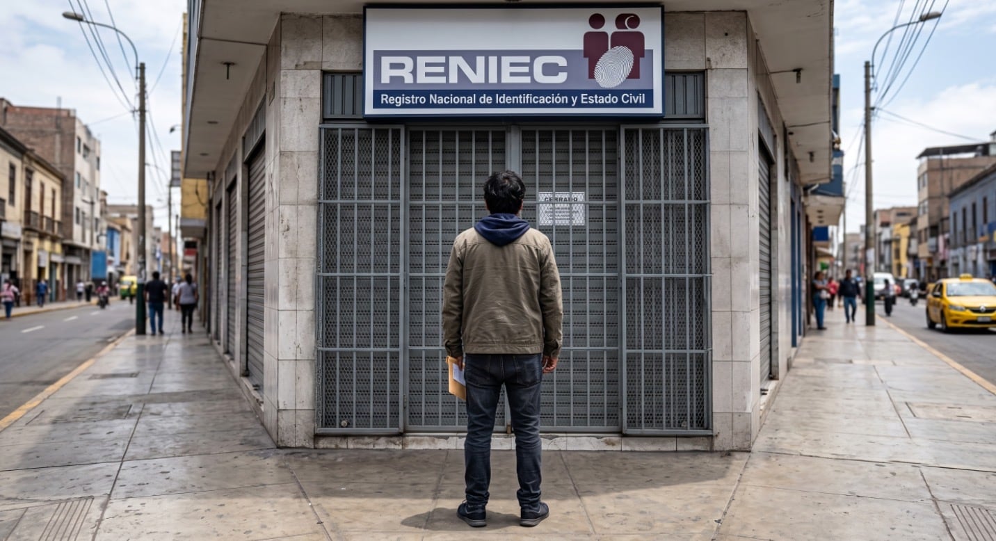 Registro Nacional de Identificación y Estado Civil continúará sin atender los fines de semana. Foto: Reniec.