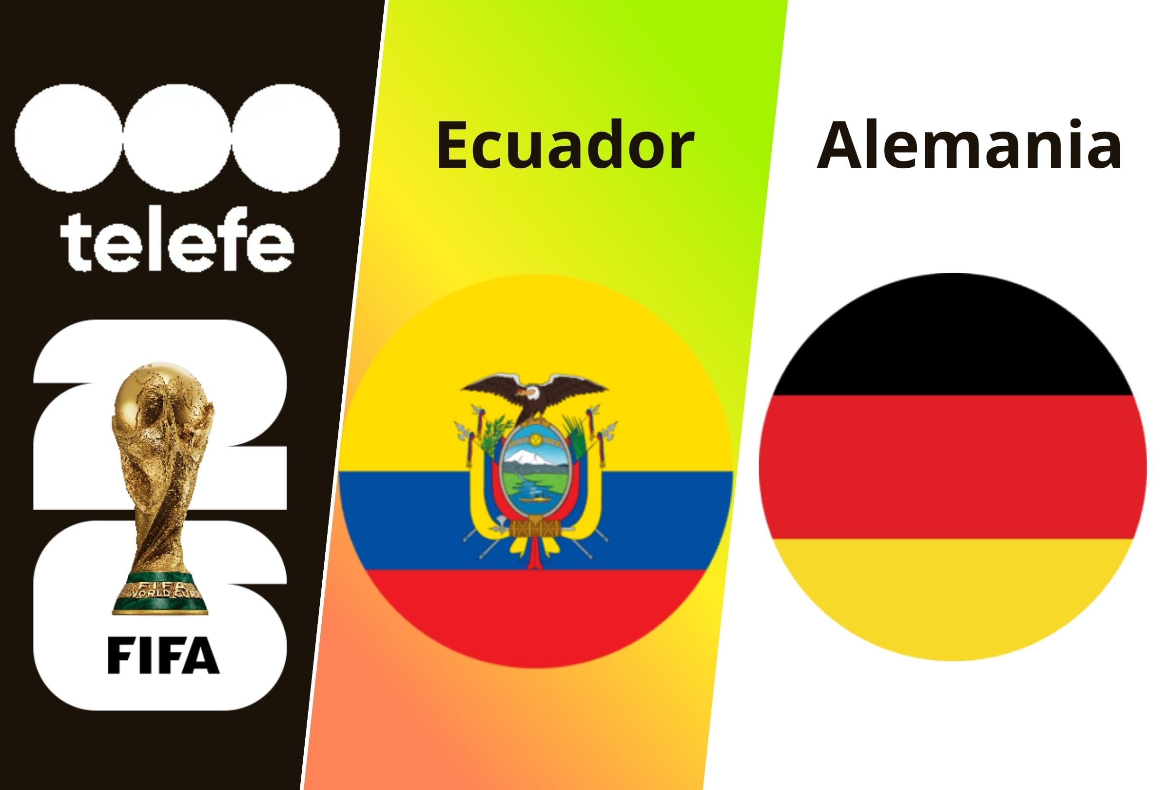 MiTelefe transmite el partidazo entre Ecuador vs. Alemania por TV y Señal Online por la tercera fecha del grupo E del Mundial 2026. (Foto: Composición Depor)