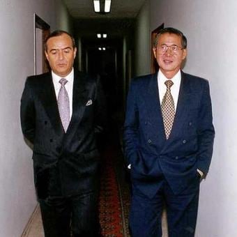 El exasesor presidencial Vladimiro Montesinos y el mandatario Alberto Fujimori. Foto: archivo / difusión