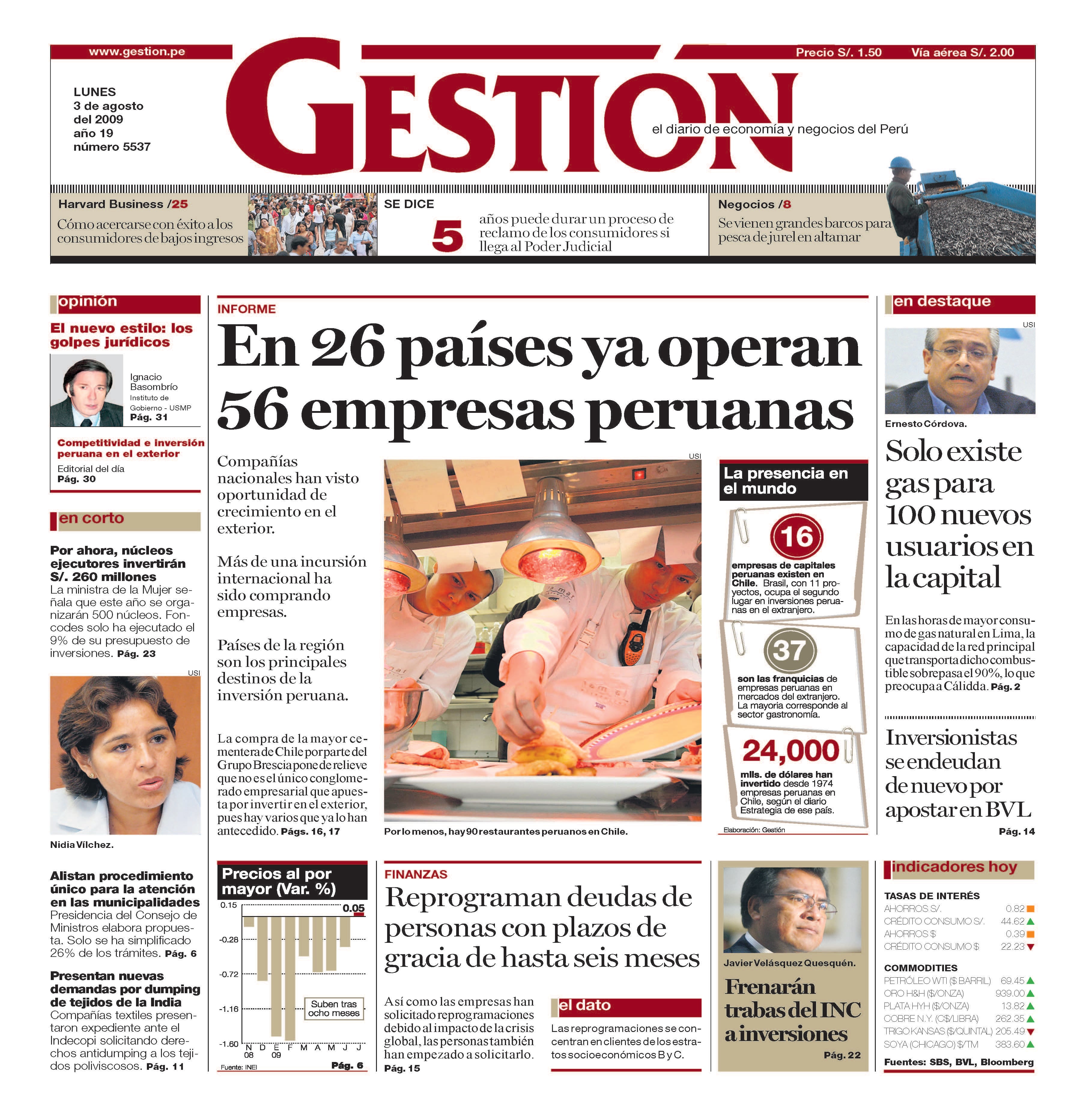 3 de agosto del 2009. Hace 15 años. Se elevará la presencia de grandes barcos para pesca de jurel en altamar.